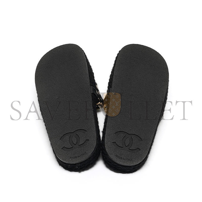 CHANEL NEW WOVEN SLIPPERS FOR WOMEN LAMBSKIN LEATHER G38189 X56418 94305